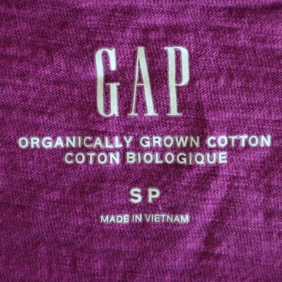 Gap Organic Cotton Purple Cropped Pocket T-Shirt - Picture 5 of 5
